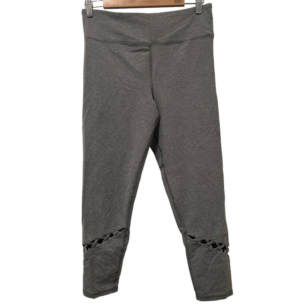 Aeropostale Live Love Dream Gray Cropped Cut Out Ankle Leggings Size XL